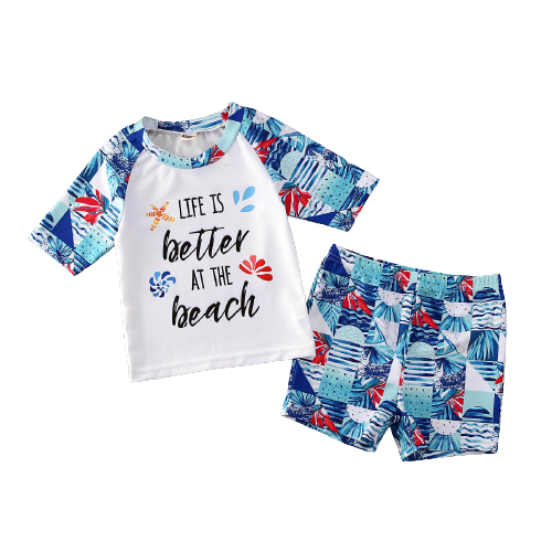 Life Is Better At The Beach Swimsuit Set