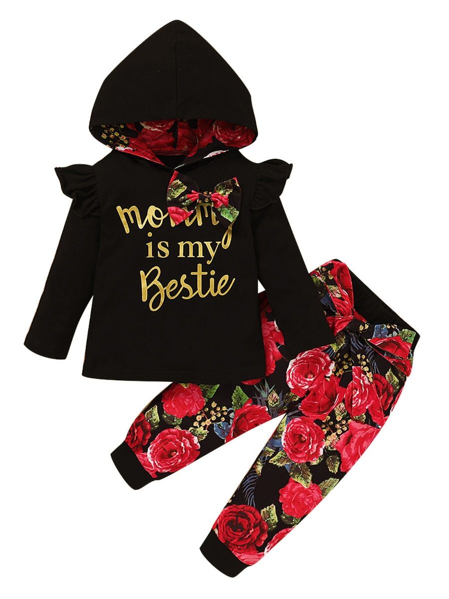 Mommy Is My Bestie Floral Set