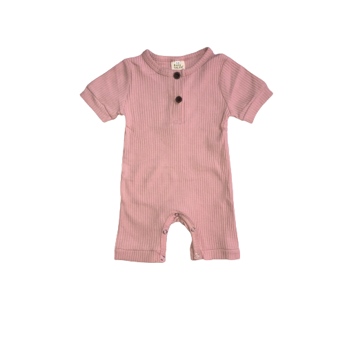 Ribbed Jumpsuit - Dark pink melange - Kids